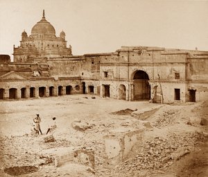 Le lieu où le général Neil a été tué dans le bazar chinois, Lucknow - Felice Beato